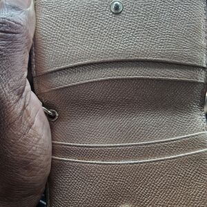 MICHAEL Michael Kors Pebbled Taupe Leather Card Case